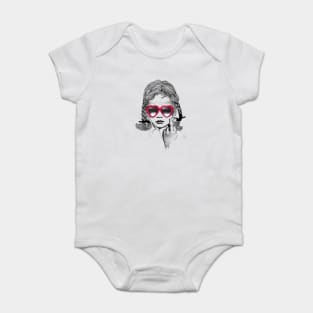 Cute Flipping the Bird Baby Bodysuit